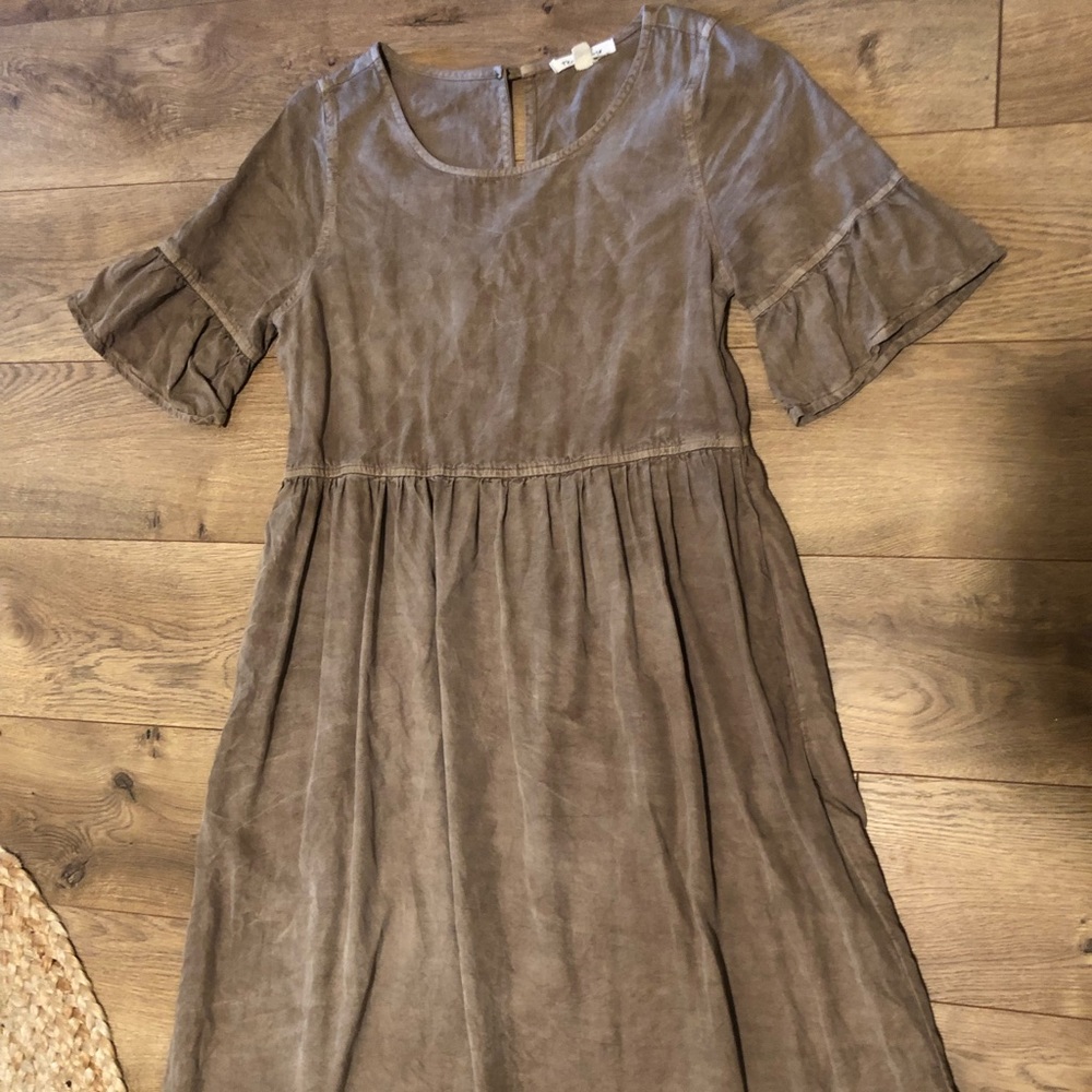 Olive tencel dress from Roolee